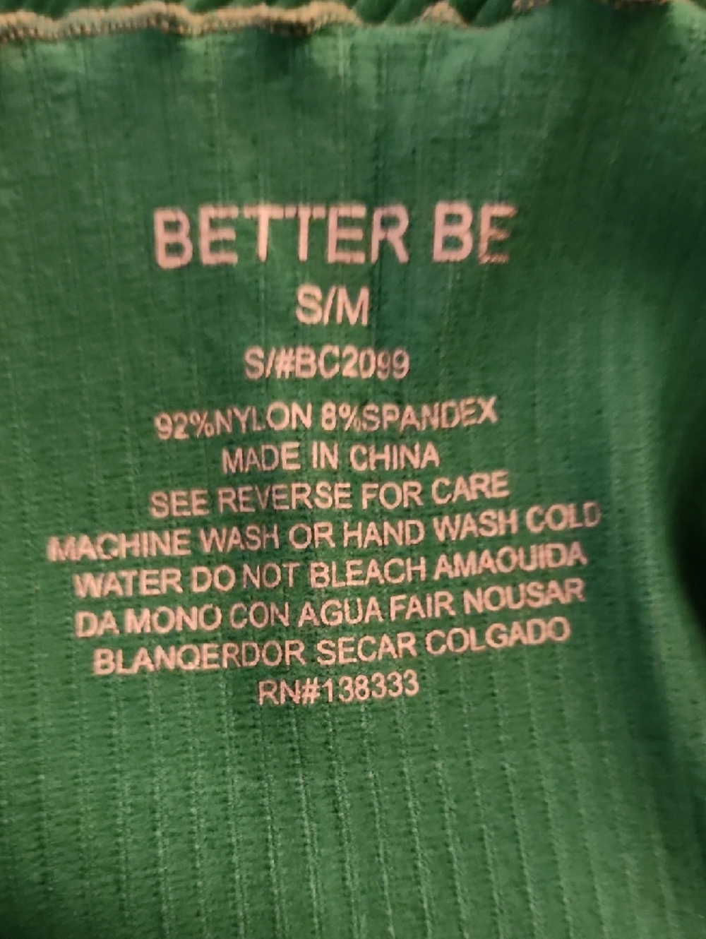 Better Be Green Ribbed Cami - Picture 3 of 3